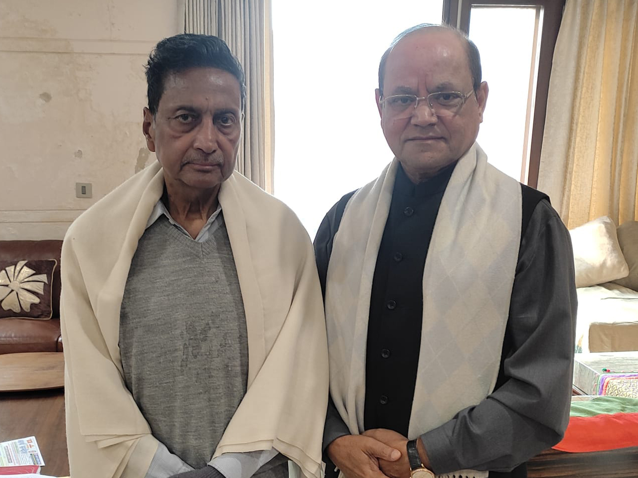 With Shri Dharam Pal Arya, President Delhi Arya Samaj Pratinidhi Sabha